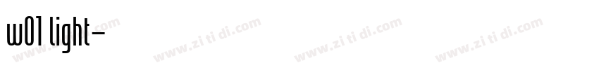 w01 light字体转换